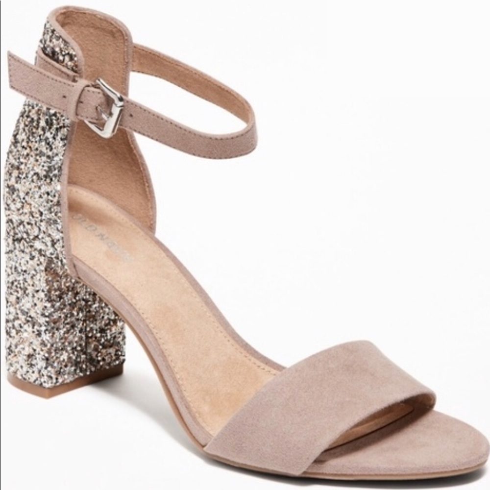 New w/out tags - Old Navy Nude & Glitter Heels